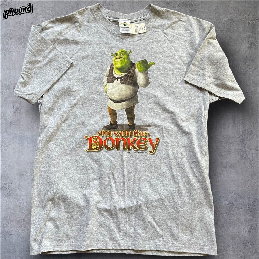 Vtg 2003 Universal Studios Shrek Movie Promo T-Shirt L New